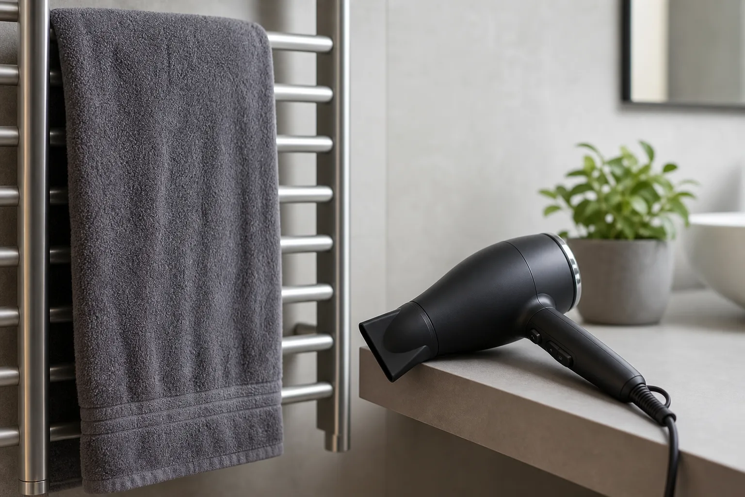 Foehn und Handtuchtrocknung kombinieren: So sparst du Zeit beim Haare trocknen